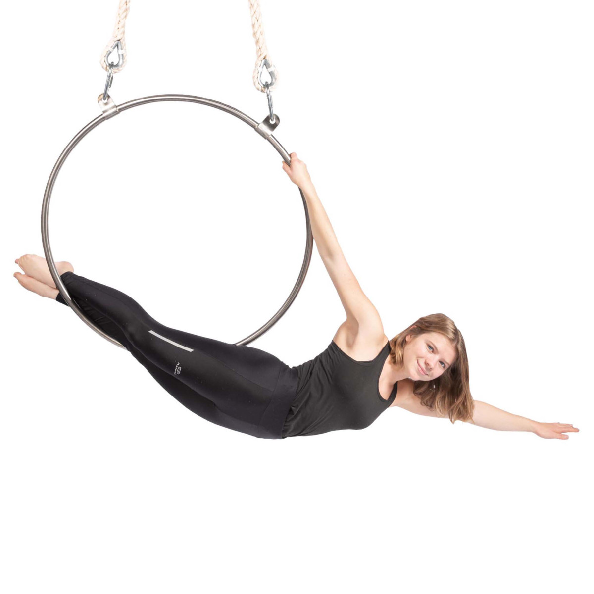 Aerial Hoop Ring Luftring Aerialring 2-Punkt-Lyra Tanzstudio Silber Edelstahl 