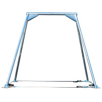 Mobiles Gestell/ A-Frame klein für Luftartistik 2,02  m silbern verzinkt
